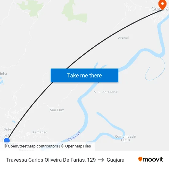 Travessa Carlos Oliveira De Farias, 129 to Guajara map