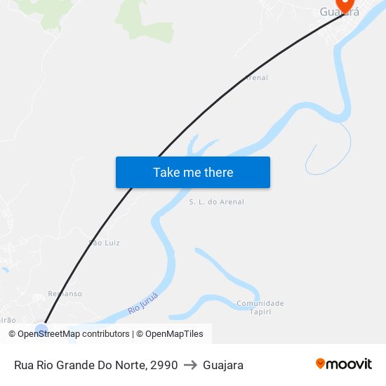Rua Rio Grande Do Norte, 2990 to Guajara map