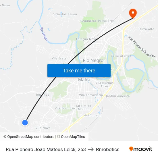 Rua Pioneiro João Mateus Leick, 253 to Rnrobotics map