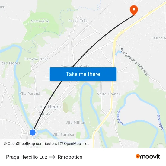 Praça Hercílio Luz to Rnrobotics map