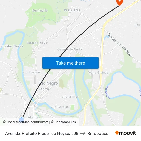 Avenida Prefeito Frederico Heyse, 508 to Rnrobotics map