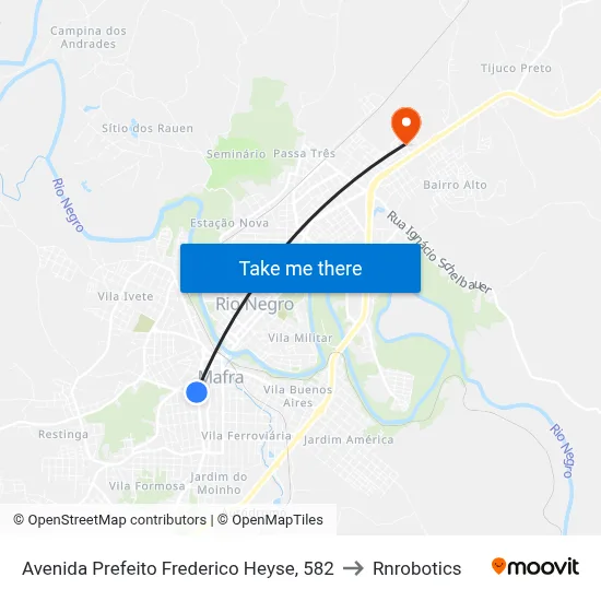 Avenida Prefeito Frederico Heyse, 582 to Rnrobotics map