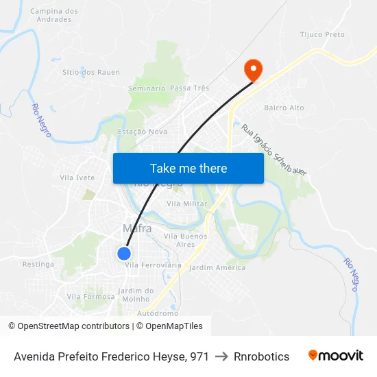 Avenida Prefeito Frederico Heyse, 971 to Rnrobotics map