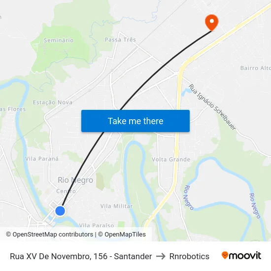Rua XV De Novembro, 156 - Santander to Rnrobotics map