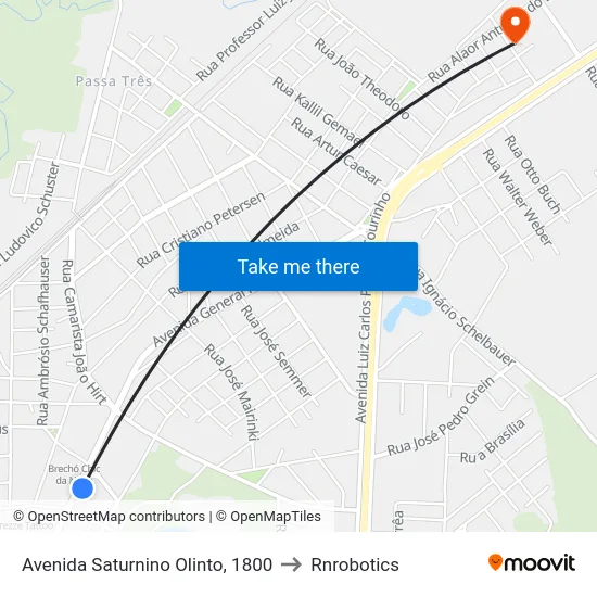 Avenida Saturnino Olinto, 1800 to Rnrobotics map