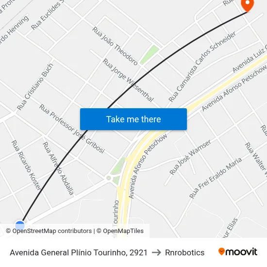 Avenida General Plínio Tourinho, 2921 to Rnrobotics map