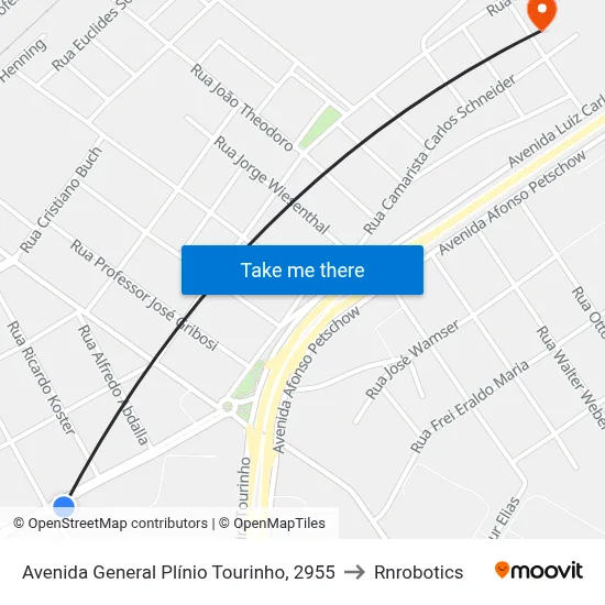 Avenida General Plínio Tourinho, 2955 to Rnrobotics map