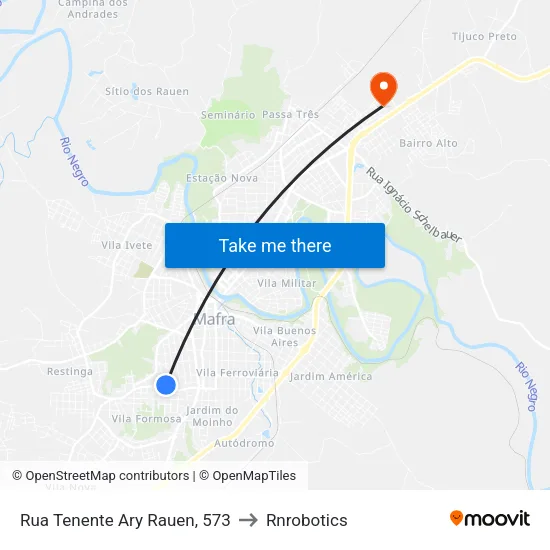 Rua Tenente Ary Rauen, 573 to Rnrobotics map