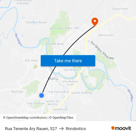 Rua Tenente Ary Rauen, 527 to Rnrobotics map