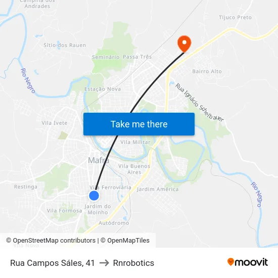 Rua Campos Sáles, 41 to Rnrobotics map