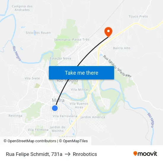 Rua Felipe Schmidt, 731a to Rnrobotics map