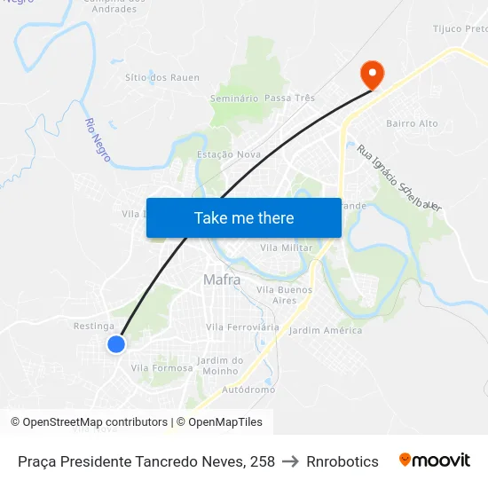 Praça Presidente Tancredo Neves, 258 to Rnrobotics map