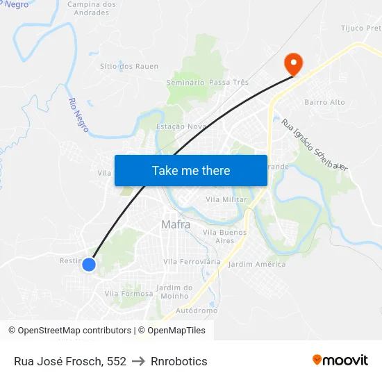 Rua José Frosch, 552 to Rnrobotics map