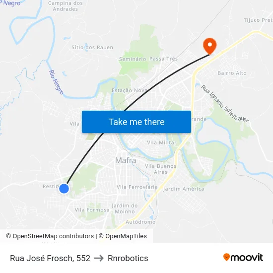 Rua José Frosch, 552 to Rnrobotics map