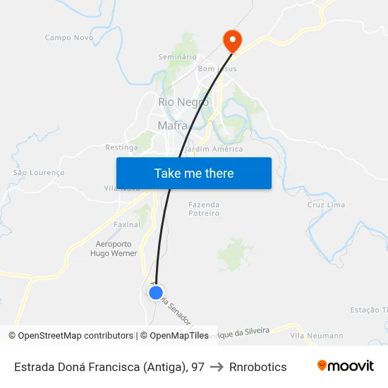 Estrada Doná Francisca (Antiga), 97 to Rnrobotics map