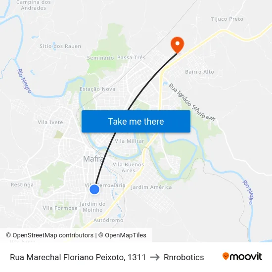 Rua Marechal Floriano Peixoto, 1311 to Rnrobotics map