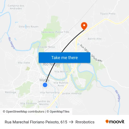 Rua Marechal Floriano Peixoto, 615 to Rnrobotics map