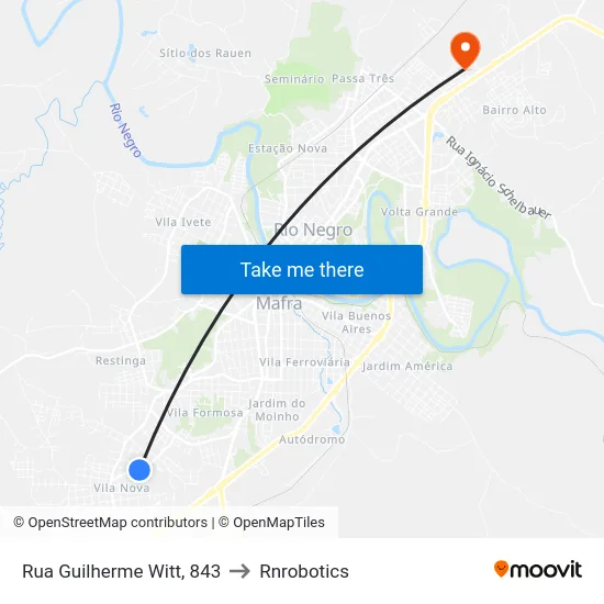 Rua Guilherme Witt, 843 to Rnrobotics map