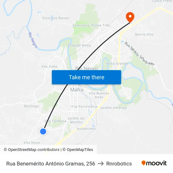 Rua Benemérito Antônio Gramas, 256 to Rnrobotics map