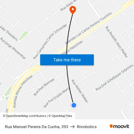 Rua Manoel Pereira Da Cunha, 393 to Rnrobotics map