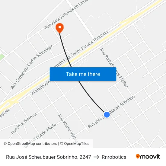 Rua José Scheubauer Sobrinho, 2247 to Rnrobotics map
