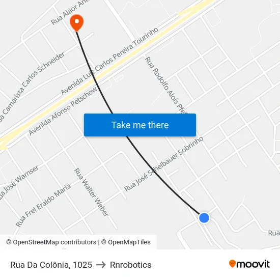 Rua Da Colônia, 1025 to Rnrobotics map