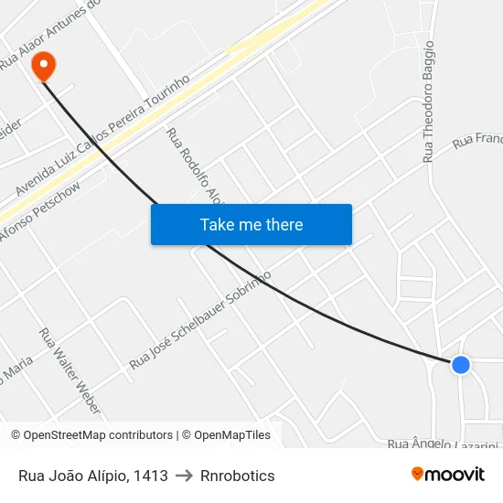 Rua João Alípio, 1413 to Rnrobotics map
