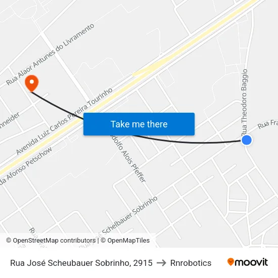 Rua José Scheubauer Sobrinho, 2915 to Rnrobotics map