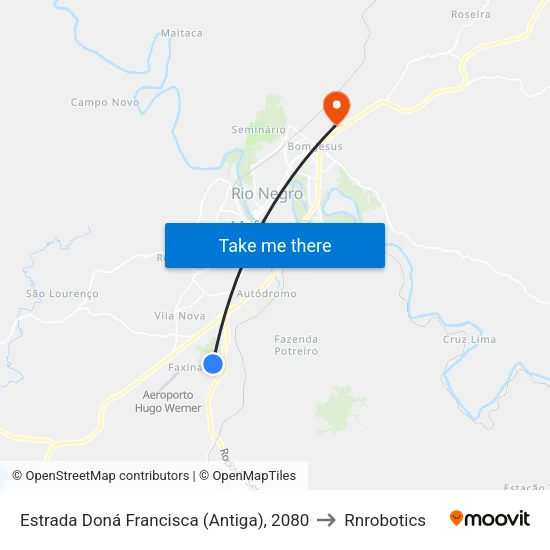 Estrada Doná Francisca (Antiga), 2080 to Rnrobotics map