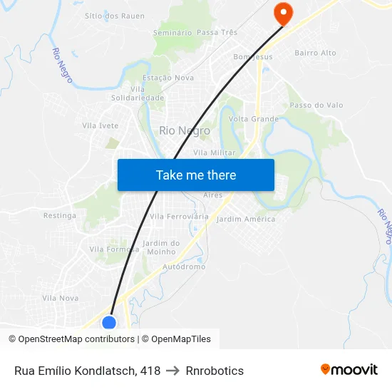 Rua Emílio Kondlatsch, 418 to Rnrobotics map