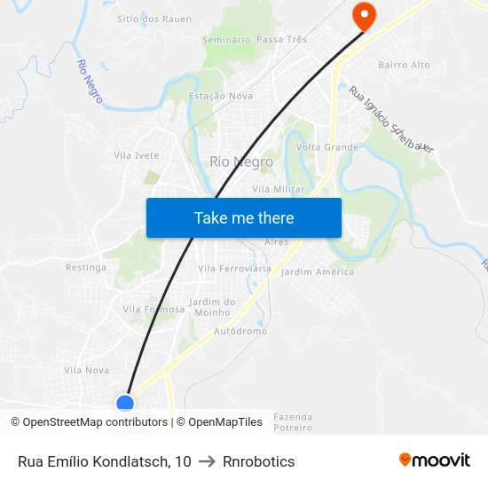 Rua Emílio Kondlatsch, 10 to Rnrobotics map