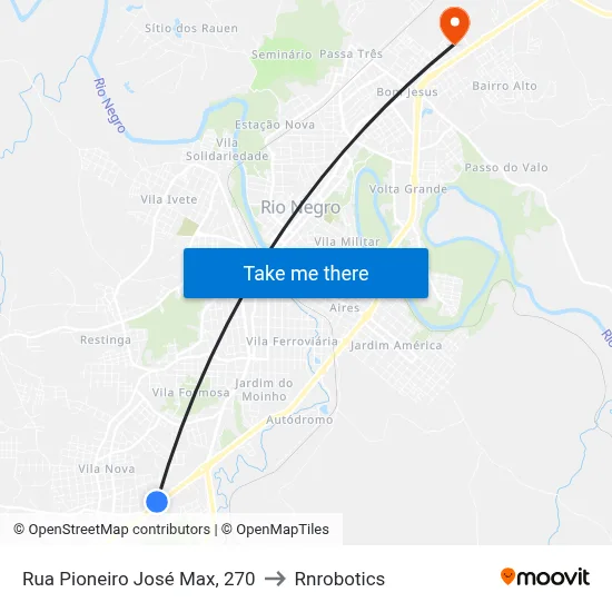 Rua Pioneiro José Max, 270 to Rnrobotics map