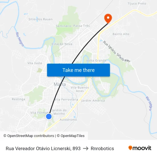 Rua Vereador Otávio Licnerski, 893 to Rnrobotics map