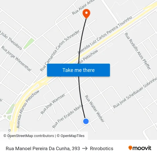 Rua Manoel Pereira Da Cunha, 393 to Rnrobotics map