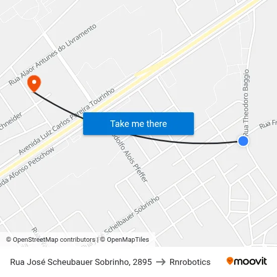 Rua José Scheubauer Sobrinho, 2895 to Rnrobotics map