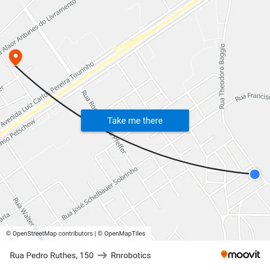 Rua Pedro Ruthes, 150 to Rnrobotics map