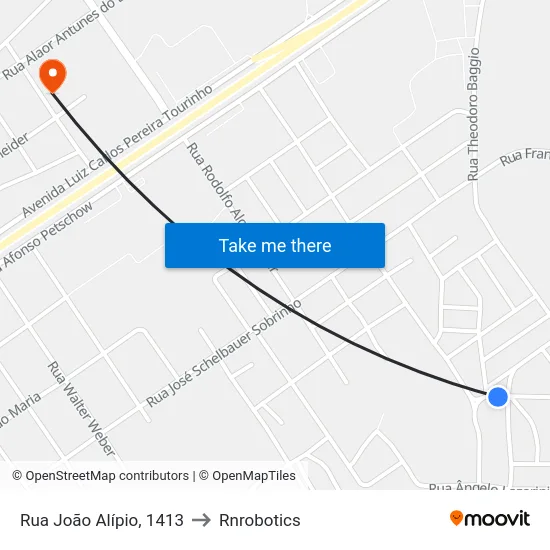 Rua João Alípio, 1413 to Rnrobotics map