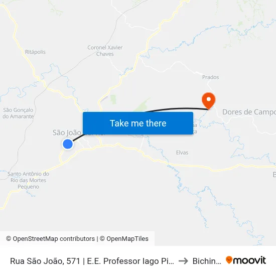 Rua São João, 571 | E.E. Professor Iago Pimentel to Bichinho map