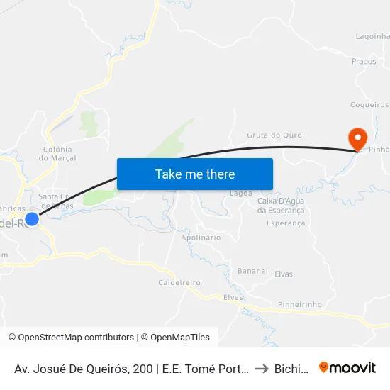 Av. Josué De Queirós, 200 | E.E. Tomé Portes Del Rei to Bichinho map