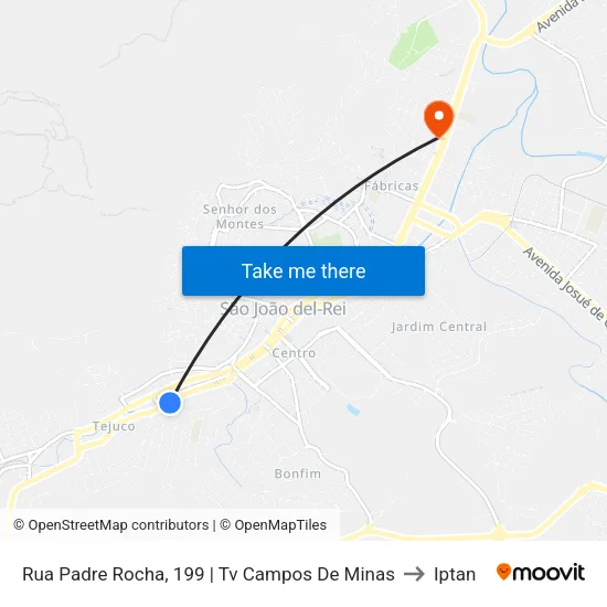 Rua Padre Rocha, 199 | Tv Campos De Minas to Iptan map
