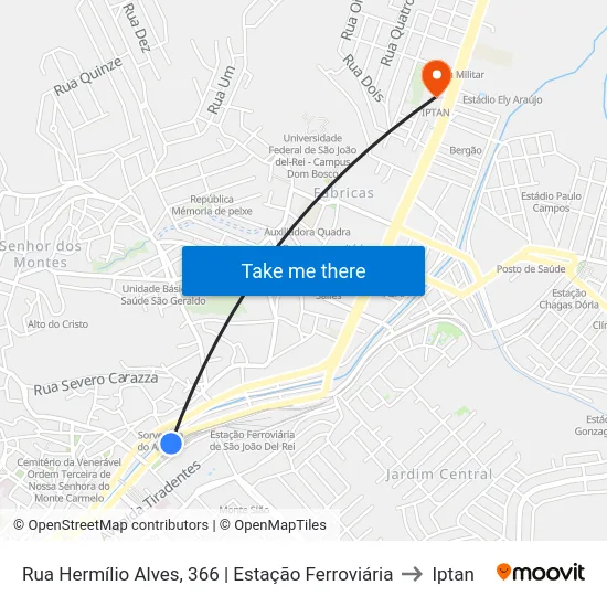 Rua Hermílio Alves, 366 | Estação Ferroviária to Iptan map