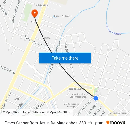 Praça Senhor Bom Jesus De Matozinhos, 380 to Iptan map