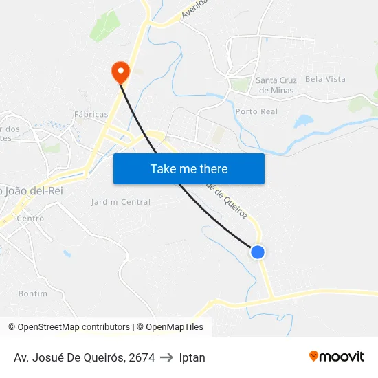 Av. Josué De Queirós, 2674 to Iptan map