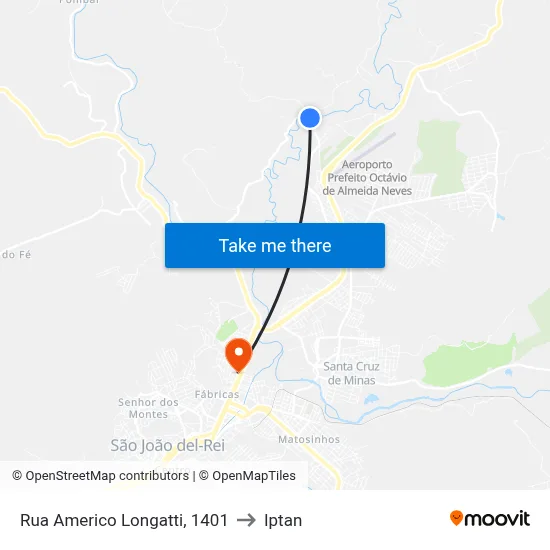 Rua Americo Longatti, 1401 to Iptan map
