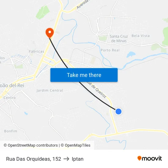 Rua Das Orquídeas, 152 to Iptan map