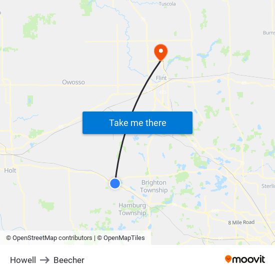 Howell to Beecher map