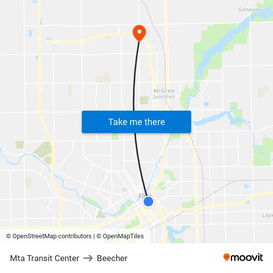 Mta Transit Center to Beecher map