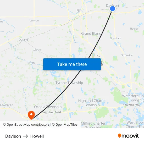 Davison to Howell map