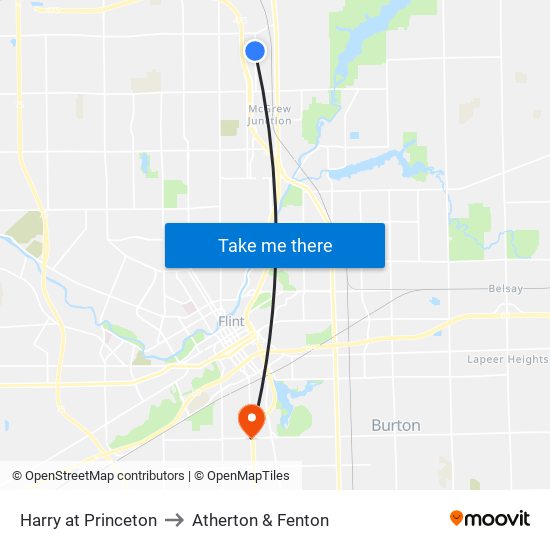 Harry at Princeton to Atherton & Fenton map