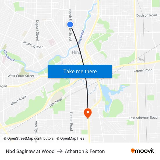 Nbd Saginaw at Wood to Atherton & Fenton map